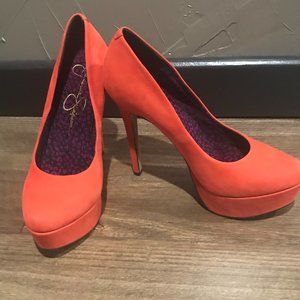 Jessica Simpson Stunning Orange Pumps